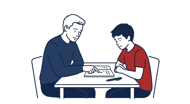 One-on-one tutoring session